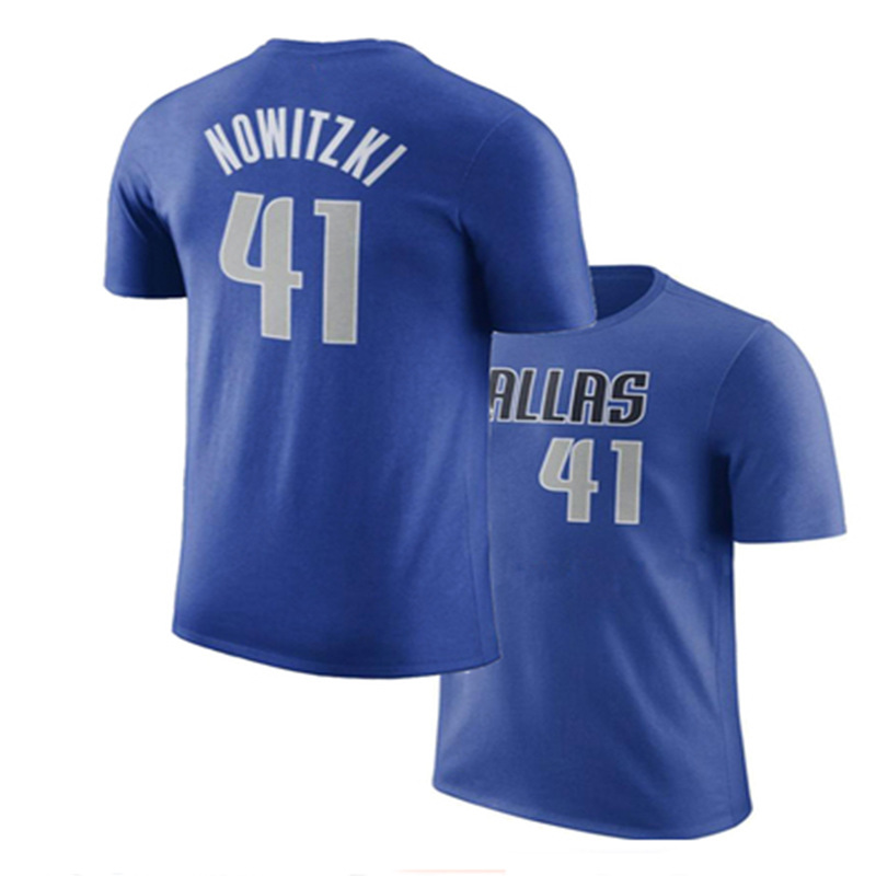 Men NBA Dallas Mavericks #41 Nowitzki blue 2024 T shirt